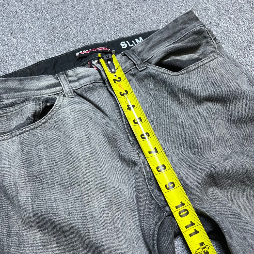 Y2K Tony Hawk Slim Fit Jeans 32x34 Grey Denim Skateboarding Casual Pants - Picture 7 of 11